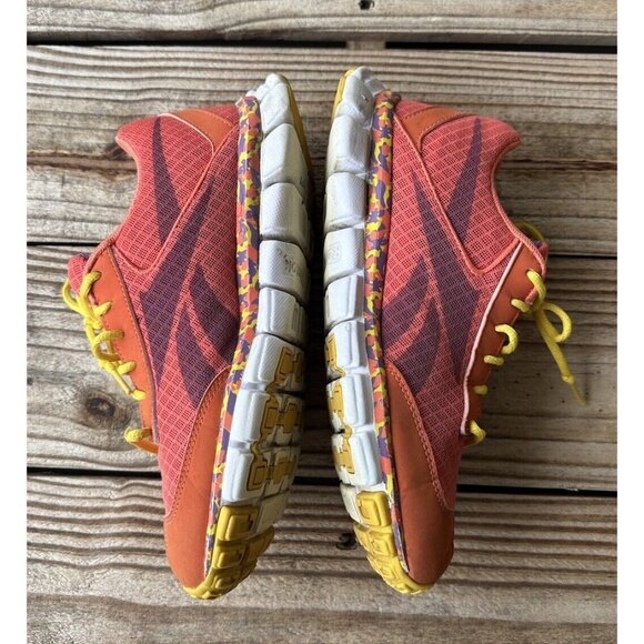 Reebok Smoothflex Running Shoes Women’s 8.5 Sneaker Yellow Pink Orange - Picture 4 of 6